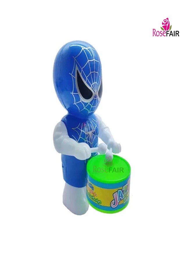 ROSEFAIR Key-Operated Cute Drummer Toy for Toddler Kids Drumming and Dancing Action for Kids Birthday Gift (Pack of 2) (Melon-Orange-C3) - Image 3